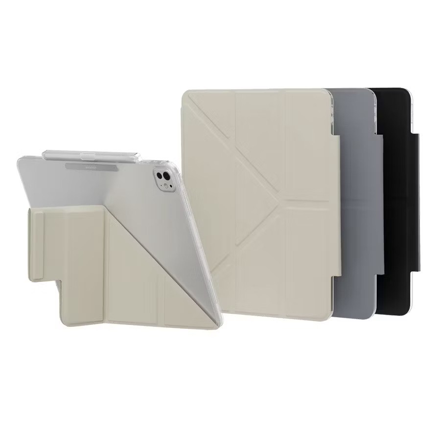 IPAD10.9/11-Facet 全方位支架透明背蓋保護套 (筆槽款)