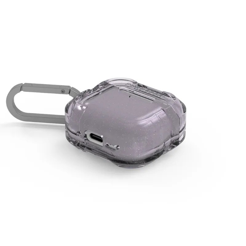 普格爾-AirPods4 坦克軍規耳機套 -透紫