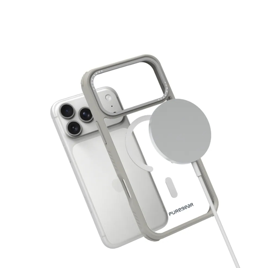 普格爾 iPhone 17全系列 坦克透明防摔手機殼MagSafe / 象牙灰