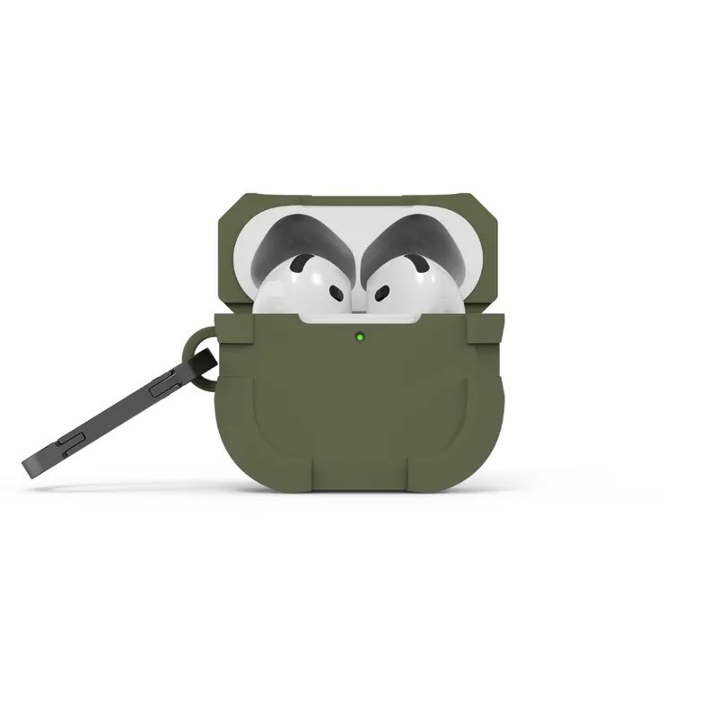 普格爾-AirPods4 坦克軍規耳機套 -軍綠
