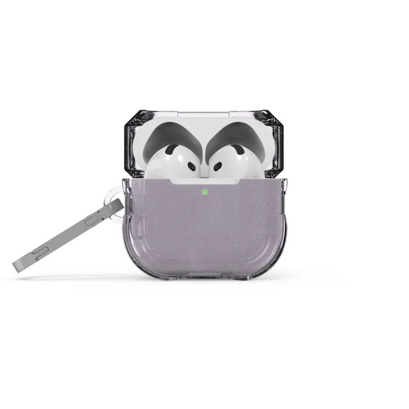 普格爾-AirPods4 坦克軍規耳機套 -透紫