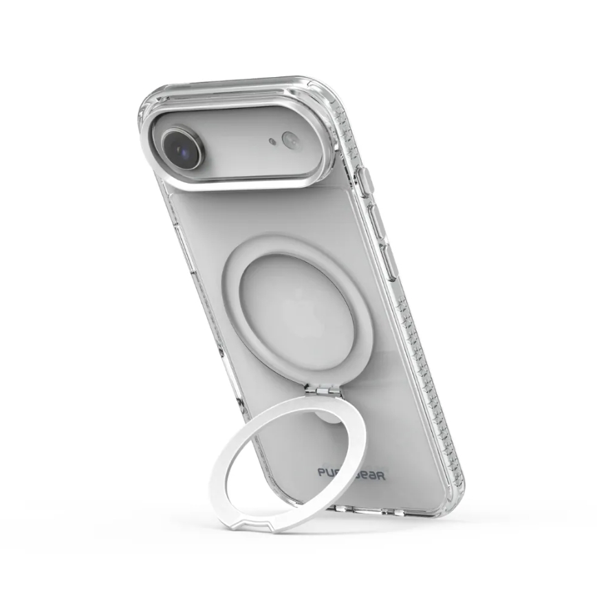 普格爾 iPhone 17全系列 冰鑽防摔支架保護殼Magsafe / 閃銀